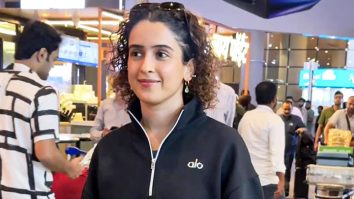 Curls & Cuteness! Sanya Malhotra poses for paps at the airport