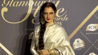 Glamours Rekhaji pose with Ishaan Khatter at Filmfare Awards