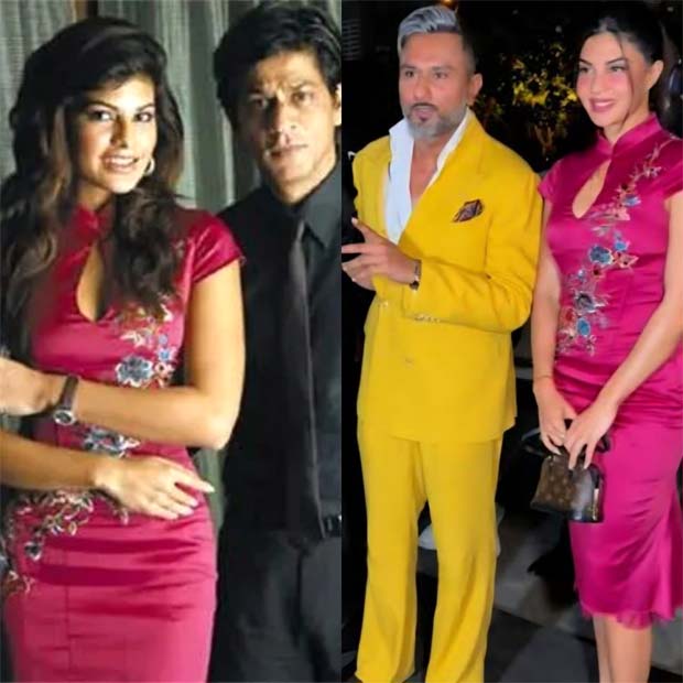 Jacqueline Fernandez repeats magenta Cheongsam dress years after first wearing it with Shah Rukh Khan