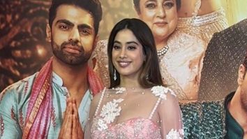Janvhi Kapoor in a pretty pink lehenga for promotions