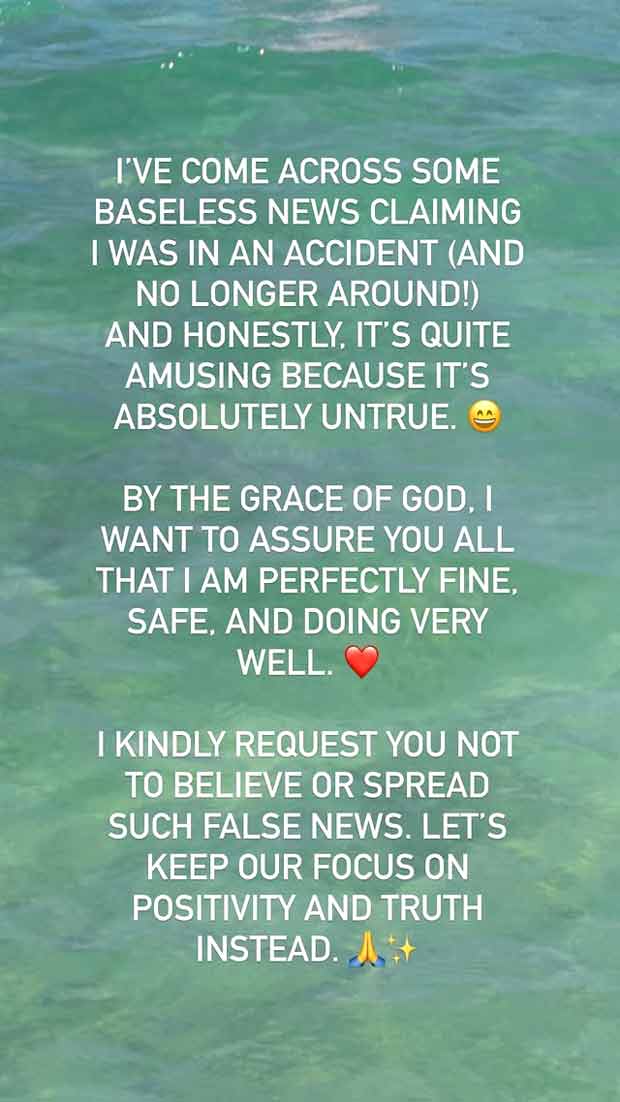 Kajal Aggarwal breaks silence on death hoax: “I am perfectly fine, safe and doing well”