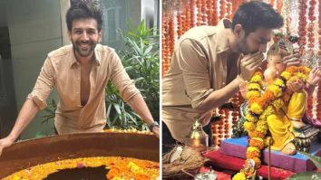 Kartik Aaryan performs emotional Ganpati Visarjan at home with eco-friendly touch; fans can’t stop gushing