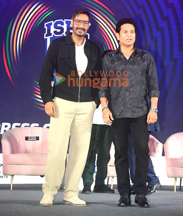 Photos: Ajay Devgn, Sachin Tendulkar and others attend the Indian Street Premiere League press announcement Photos: Ajay Devgn, Sachin Tendulkar and others attend the Indian Street Premiere League press announcement