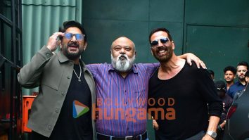 Photos: Akshay Kumar, Arshad Warsi and Saurabh Shukla snapped promoting Jolly LLB 3