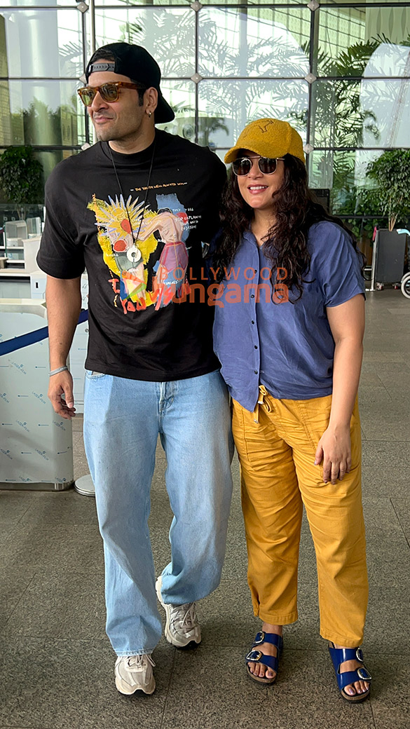 photos ali fazal richa chadha bhagyashree and orhan awatramani snapped at the airport 1