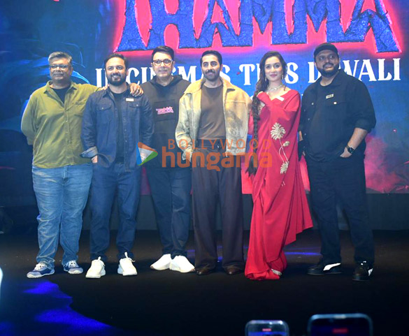 photos ayushmann khurrana shraddha kapoor dinesh vijan amar kaushik niren bhatt and others grace the trailer launch of thamma 6