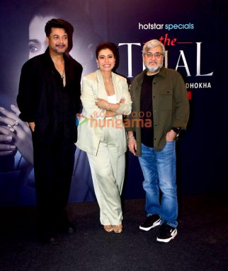 Photos: Kajol, Jisshu Sengupta and Umesh Bist snapped at the promotions of The Trial – season 2