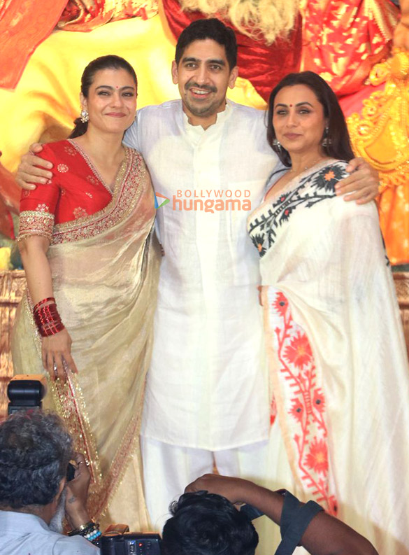 photos rani mukerji kajol ayan mukerji and others snapped during durga puja at north bombay sarbojanin 1 3