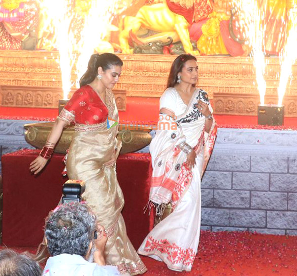 photos rani mukerji kajol ayan mukerji and others snapped during durga puja at north bombay sarbojanin 1