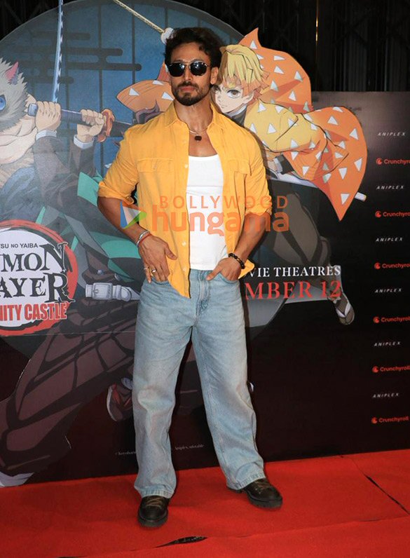 photos tiger shroff and rashmika mandanna attend special fan screening of demon slayer kimetsu no yaiba infinity castle 2