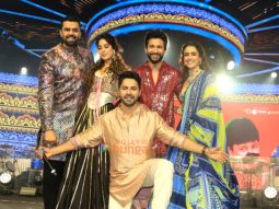 Photos: Varun Dhawan, Janhvi Kapoor, Sanya Malhotra, Rohit Saraf and Maniesh Paul snapped promoting Sunny Sanskari Ki Tulsi Kumari at Falguni Pathak’s Dandiya Night
