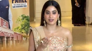Janhvi Kapoor in a gold saree looks stunning