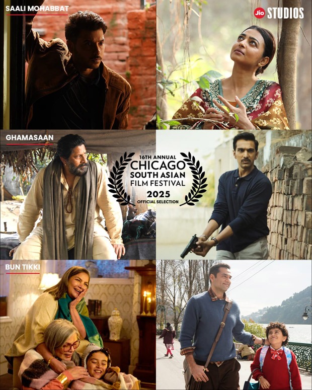 Jio Studios to showcase three distinct films – Ghamasaan, Saali Mohabbat and Bun Tikki – at the 16th Chicago South Asian Film Festival