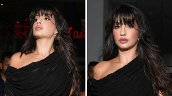 Nora Fatehi’s Rs 62k black cowl top and mocha brown pants redefine experimental chic