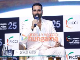 Photos: Akshay Kumar, Ayushmann Khuranna in conversation with Chief Minister Devendra Fadnavis at FICCI Frames 2025