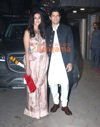 Photos: Farhan Akhtar, Shibani Dandekar, Richa Chadha, Ali Fazal and others snapped attending Shabana Azmi and Javed Akhtar’s Diwali bash