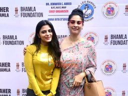 Photos: Mr Asif Bhamla, Saher Bhamla and chief guest Tanishaa Mukerji snapped at the medical camp organized by the Bhamla Foundation at St. Peter’s Church Ground, Bandra
