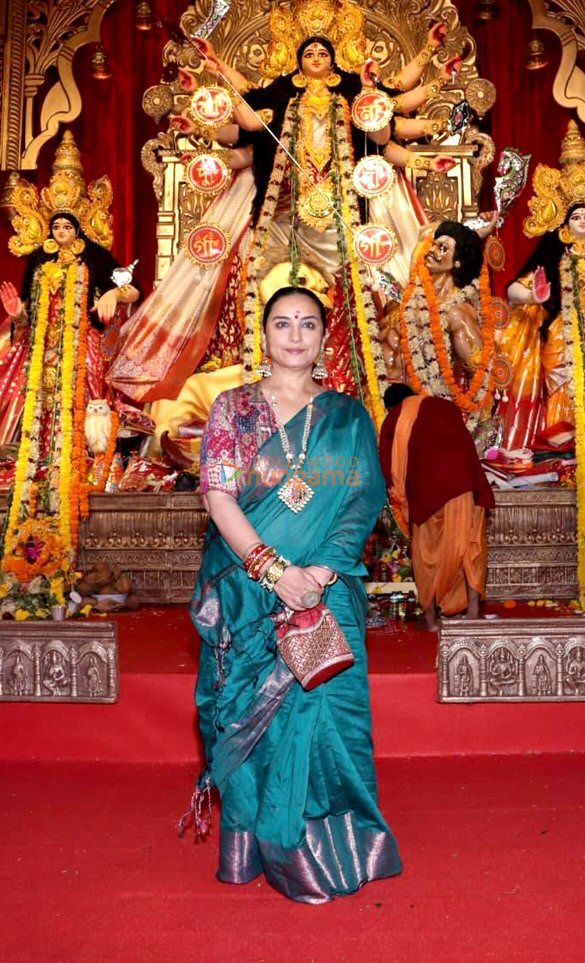 photos priyanka chopra jonas ranbir kapoor rani mukerji kajol and others snapped during durga puja at north bombay sarbojanin 16