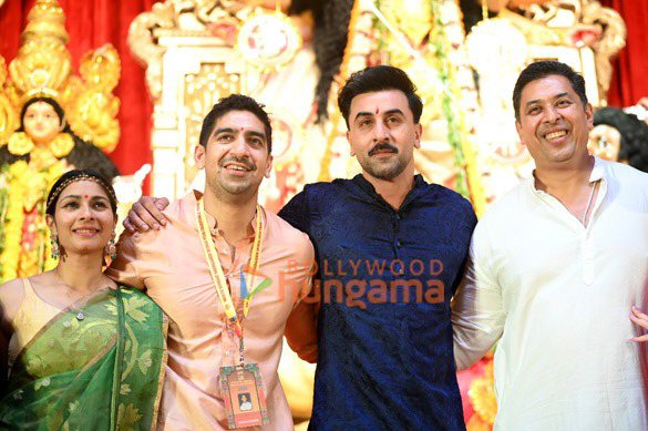 photos priyanka chopra jonas ranbir kapoor rani mukerji kajol and others snapped during durga puja at north bombay sarbojanin 2