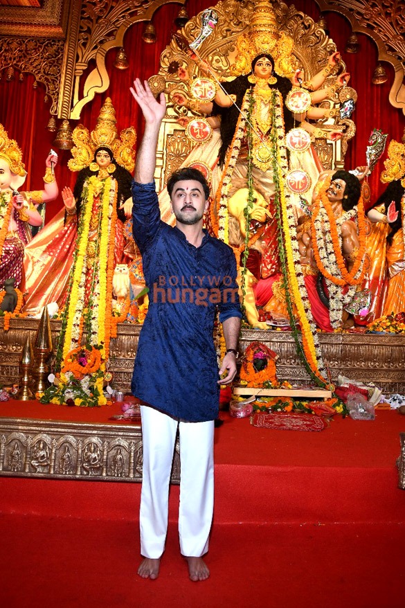 photos priyanka chopra jonas ranbir kapoor rani mukerji kajol and others snapped during durga puja at north bombay sarbojanin 25