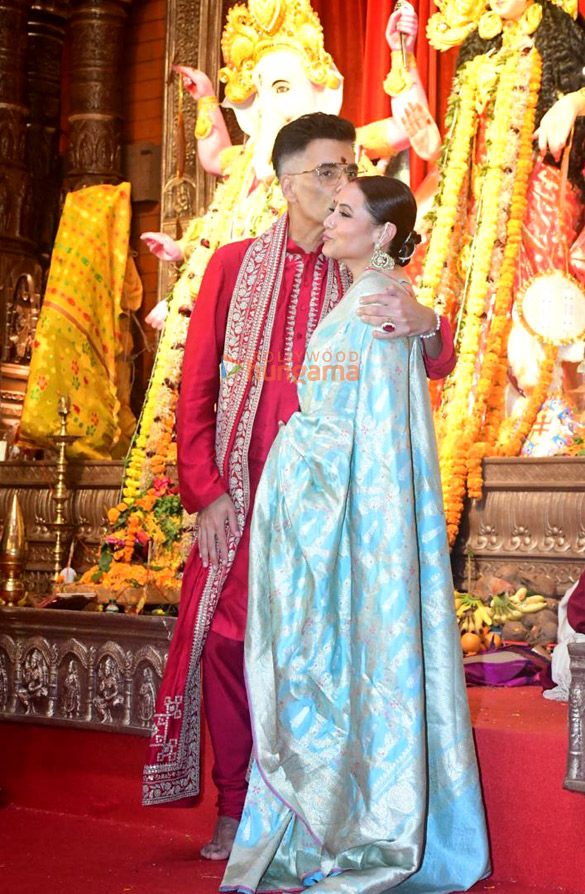 photos rani mukerji karan johar kajol and others snapped at 79th north bombay sarbojanin durga puja 4