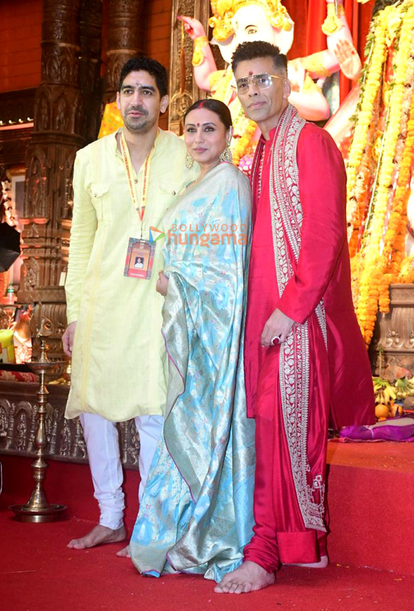 photos rani mukerji karan johar kajol and others snapped at 79th north bombay sarbojanin durga puja 5