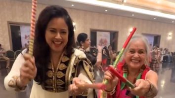 Sameera Reddy enjoying garba