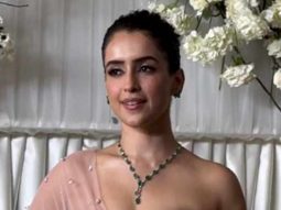 Sanya Malhotra in a pink pearl dress