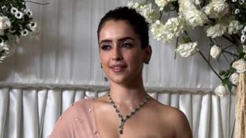 Sanya Malhotra in a pink pearl dress
