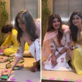 Shilpa and Shamita Shetty add a creative twist to Diwali rangoli making, watch