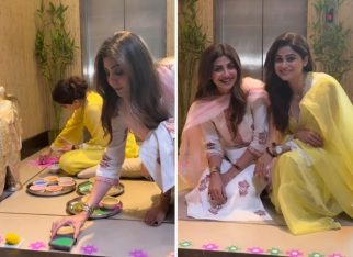 Shilpa and Shamita Shetty add a creative twist to Diwali rangoli making, watch