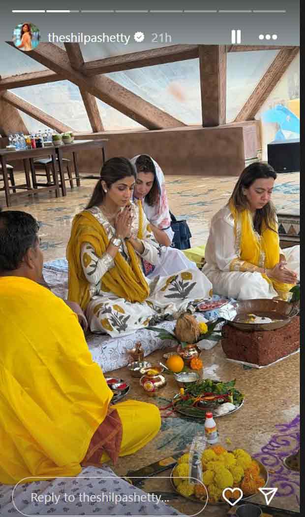 Shilpa Shetty performs puja for new Bastian outlet in Goa amid Rs 60 crores fraud case