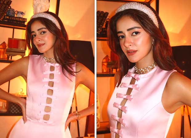 Ananya Panday channels Bae in Rebecca Vallance’s bonded-satin mini dress with sculpted tulip skirt
