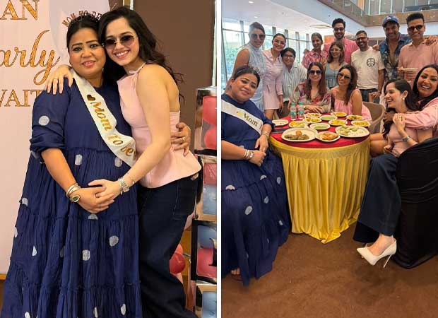 Bharti Singh gets emotional at surprise baby shower hosted by Laughter Chefs’ team Bharti Singh gets emotional at surprise baby shower hosted by Laughter Chefs’ team