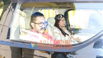 Photos: Aamir Khan and Gauri Spratt snapped at Kalina airport