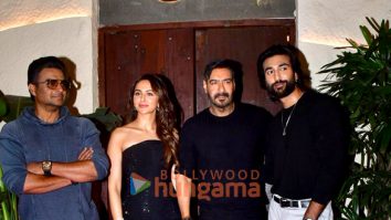 Photos: Ajay Devgn, Rakul Preet Singh, R Madhavan, Meezaan Jafri and Luv Ranjan snapped promoting their film De De Pyaar De 2