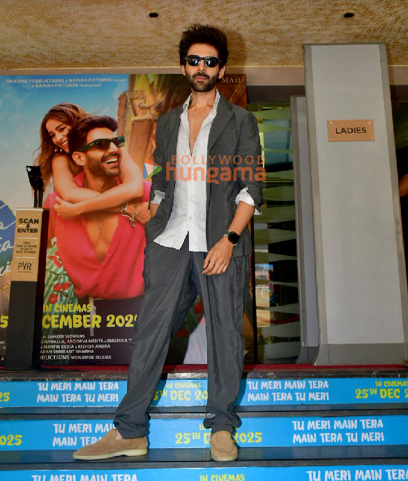 photos kartik aaryan and ananya panday at the formers birthday celebration and the teaser launch of their film tu meri main tera main tera tu meri 9