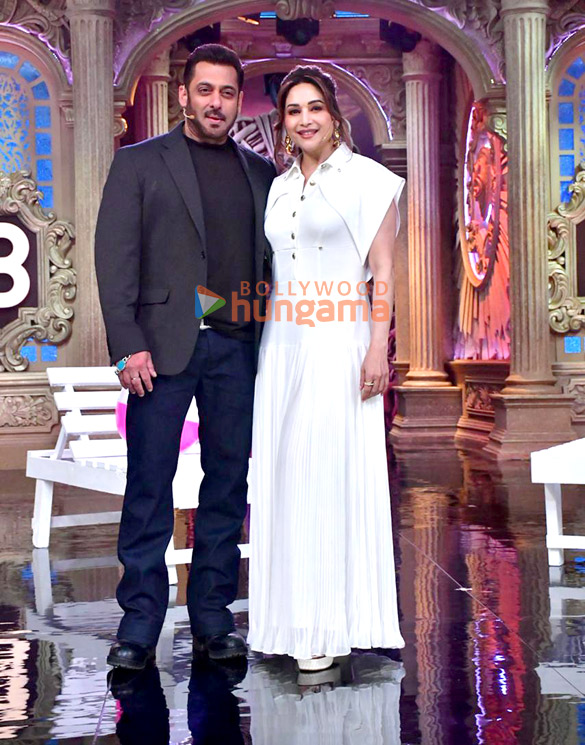 photos salman khan and madhuri dixit snapped on the sets of bigg boss 19 1