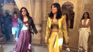 Rasha Thadani learning a dance step! such a cutie