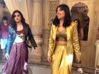 Rasha Thadani learning a dance step! such a cutie