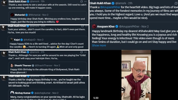 From Akshay Kumar to Shashi Tharoor: Shah Rukh Khan drops playful birthday replies!