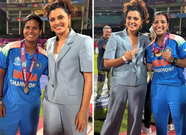 Saiyami Kher pens a heartfelt note as she attends India’s historic women’s world cup win in Mumbai; shares images with team India players Saiyami Kher pens a heartfelt note as she attends India’s historic women’s world cup win in Mumbai; shares images with team India players : Bollywood News – Bollywood Hungama