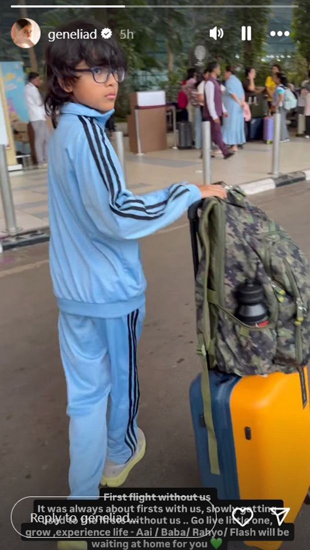 Genelia Deshmukh pens heartfelt note as son Riaan flies solo for the first time