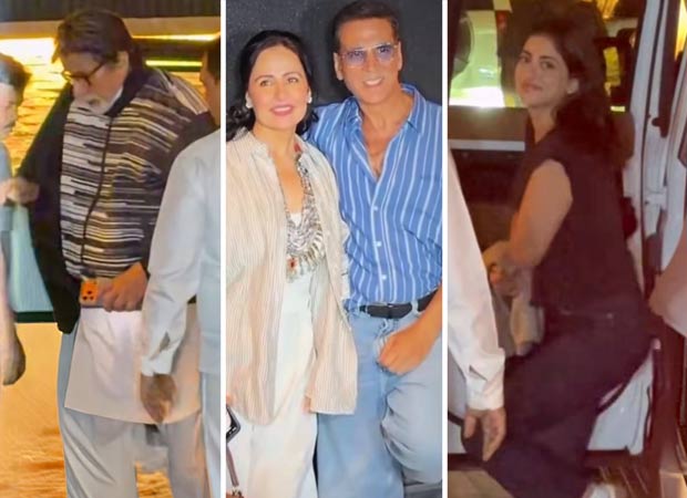 Amitabh Bachchan, Akshay Kumar and Navya Nanda attend Ikkis screening to support Agastya Nanda and Simar Bhatia