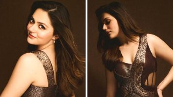 Aneet Padda turns heads in Amit Aggarwal’s futuristic Banarasi at Swadesh Christmas Bash