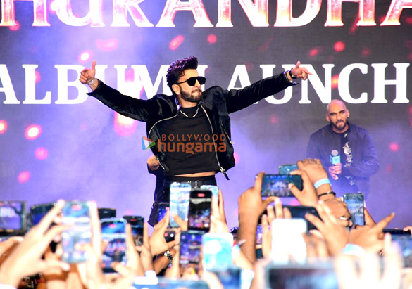 Photos: Ranveer Singh and others grace the music launch of their film Dhurandhar