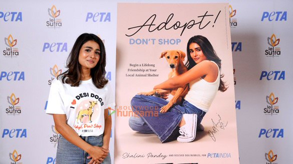 photos shalini pandey snapped at peta indias pro adoption campaign 1