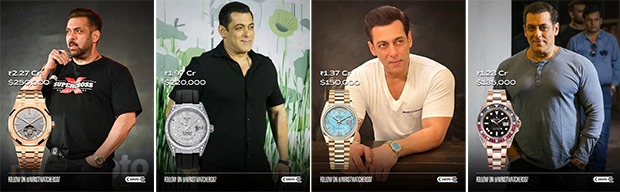 क्या आप जानते हैं सलमान खान के पास 5 करोड़ रुपये की घड़ी का कलेक्शन है। 113 करोड़? पटेक फिलिप से लेकर बुगाटी-इंस्पायर्ड जैकब एंड कंपनी से लेकर रोलेक्स तक, यहां इसकी एक झलक है