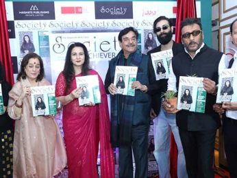 Shatrughan Sinha, Jackie Shroff and Ashok Dhamankar unveil Poonam Dhillon’s society achievers cover