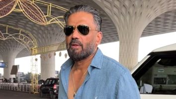 Suniel Shetty’s denim fit for the airport